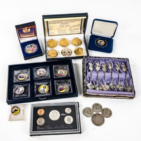 Collection of Assorted US Coinage Silver & Tribute