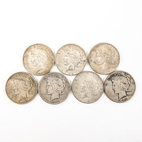 Collection of (7) 1922 Peace Silver Dollar $1
