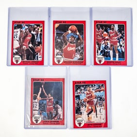 1985 STAR Supers Chicago Bulls Team 5 Card Set