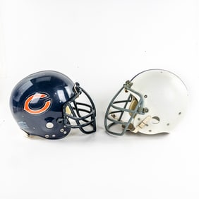 70's Kra Lite II & Chicago Bears Riddell Helmets