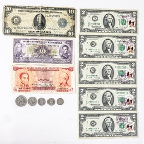 1914 $10 FRN Fr.930 & (5) Consecutive $2 1st Day