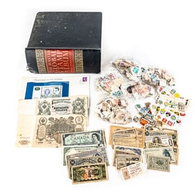 Master Global Stamp Album & Foreign Currency