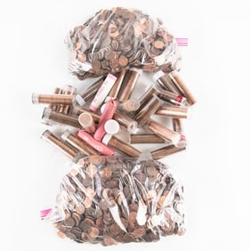 28 Rolls of 70s & 80s Lincoln Memorial Cents &More