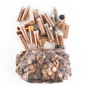 (25)BU Rolls of 1960s Lincoln Memorial Cents &More