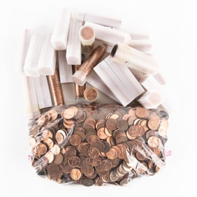 (26)BU Rolls of 1980s Penny's Cents & 1400 Lincoln