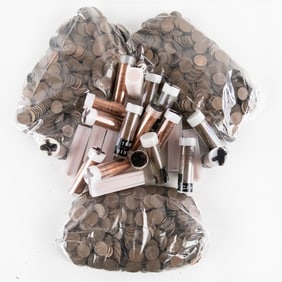 (15) BU Rolls 1964 Canada Cents & 20# New Penny+