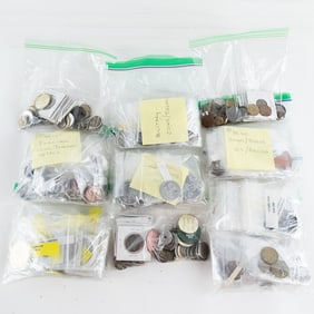 (200) Foreign Coins Military Gaming & More Tokens