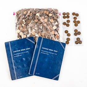 Collection of Assorted Wheat & Lincoln Memorial 1C