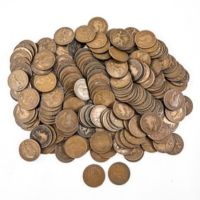 (200) UK Large Cent Pennys 1919-1928 George V 1C