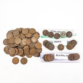 (80) UK Large Cent Pennys 37-1951 George VI & More