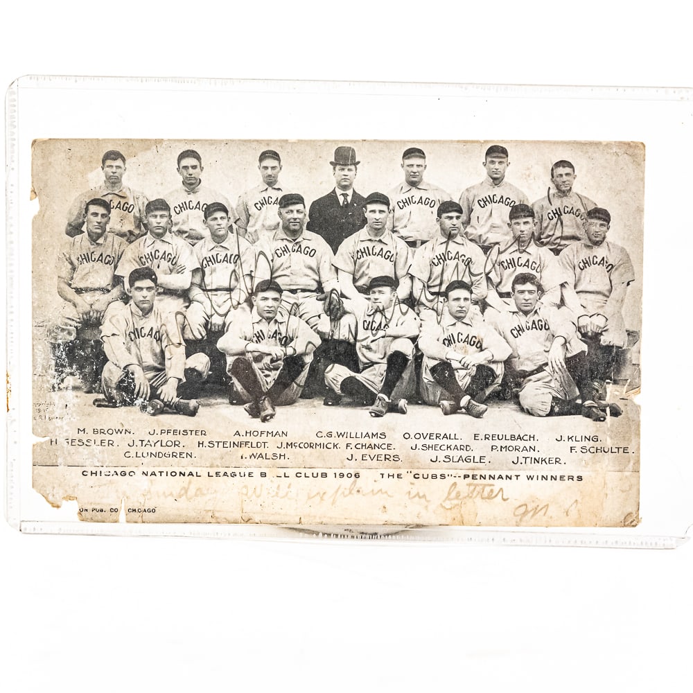 1906 V.O. Hammon Chicago Cubs Post Card Chance+ (1 of 5)