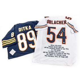 Mike Ditka & Brain Urlacher Autographed Jerseys