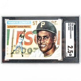 1956 Topps #33 Roberto Clemente Grey Back SGC 2.5