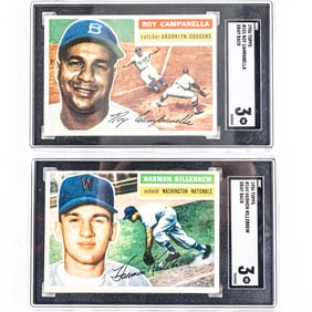1956 Topps Roy Campanella & Harmon Killebrew SGC 3