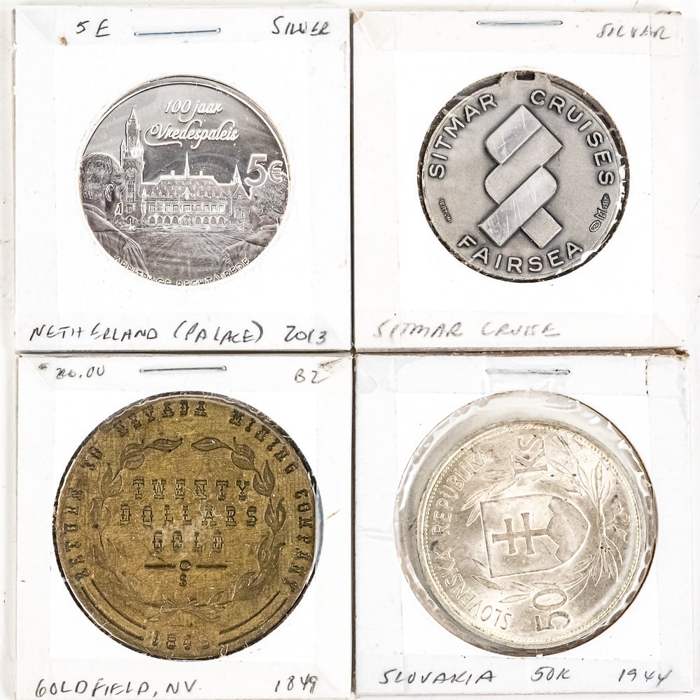 1849 Goldfield Nevada Mining $20 Gold Token & More (1 of 9)