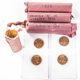 (2) '59 Cracked Skull (2) '60 Skirted R BU Rolls