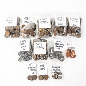 Large Flying Eagle Wheat Indian Head Cents &More