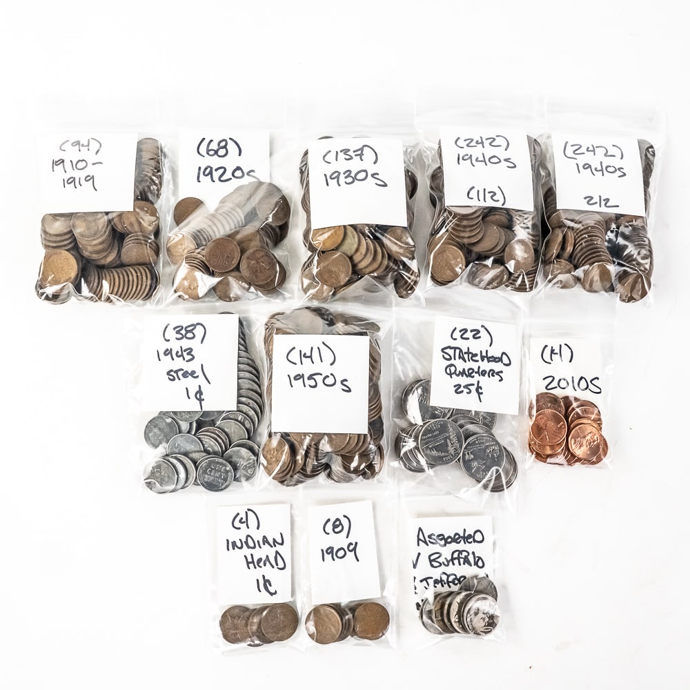 Large Flying Eagle Wheat Indian Head Cents &More (1 of 13)