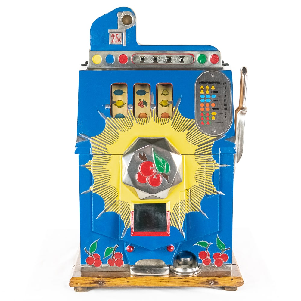 Mills 25 Cent Bursting Cherry Slot Machine (1 of 14)
