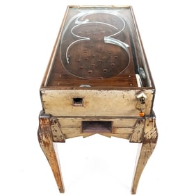 Antique Wooden Pinball Machine on Legs