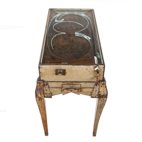 Antique Wooden Pinball Machine on Legs