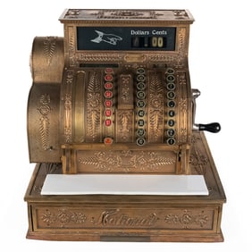 National #416 Brass Cash Register