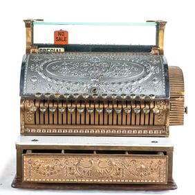 Ornate Brass National Cash Register Model 349