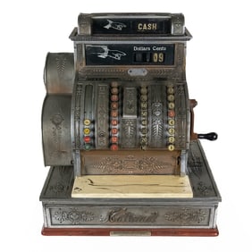 National # 421 Nickel Plated Cash Register
