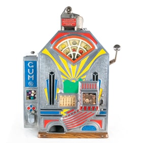 Jennings 1 Cent "Little Duke" Slot Machine w/ Gum