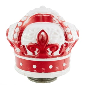 Original Red Crown Gasoline Pump Milk Glass Globe
