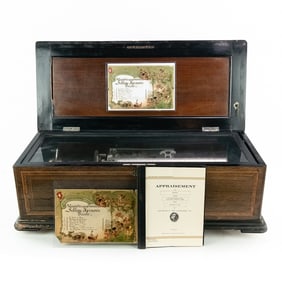 Large Antique Swiss 8 Air Cylinder Jacot Music Box