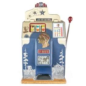 Jennings 25 Cent 2 Bits Chief Slot Machine