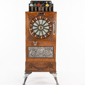 Caille 5 Cent "Puck" Upright Slot Machine