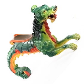 Carved Wood Carousel Sea Monster by Charles Carmel