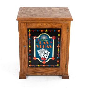 Contemporary Wood Light Up Slot Machine Stand