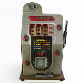 Mills Cherry Front 5 Cent Slot Machine w/Key