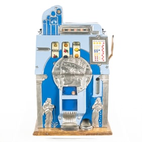 Mills One Cent Roman Front Slot Machine