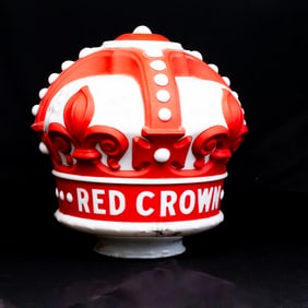 Original Red Crown Gas Pump Globe