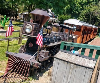C.P. Huntington Brookfield Zoo Train by C. Foster