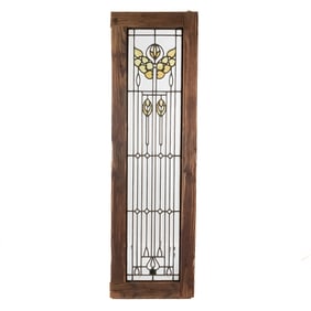 Ornate, Stained, Beveled Leaded Glass Window