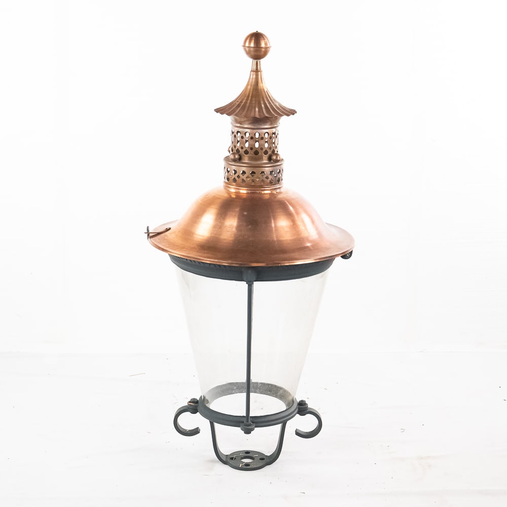 Large Copper Top Gas Street Light (1 of 12)