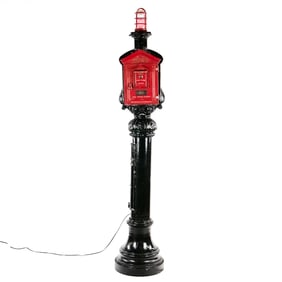Gamewell Fire/Police Call Box On Pedestal