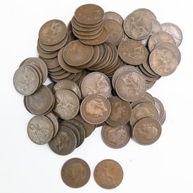 (109) UK Large Cent Pennys 1919-1928 George V 1C