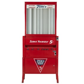 Tom's Coin Op Peanut & Sandwich Machine w/ Stand