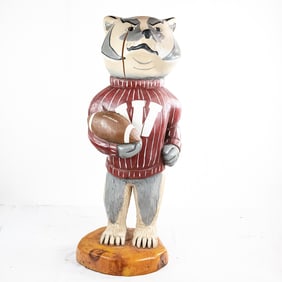 Bucky the Badger Wood Statue