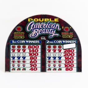 Contemporary Slot Machine Front Glass Marquee Disp