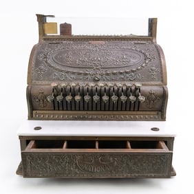 National #333 Brass Cash Register