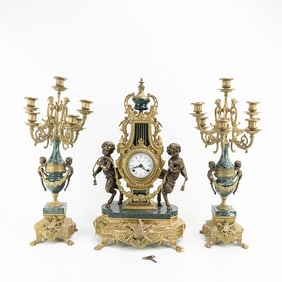 Franz Hermle Brevettato Clock & Candelabra