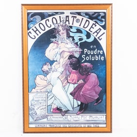 Chocolat Ideal Framed French Advertising Poster