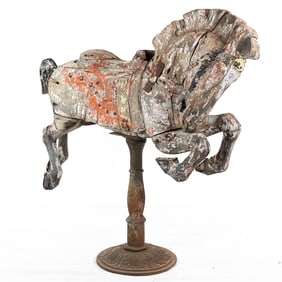 Allan Herschell Carved Wood Carousel Horse